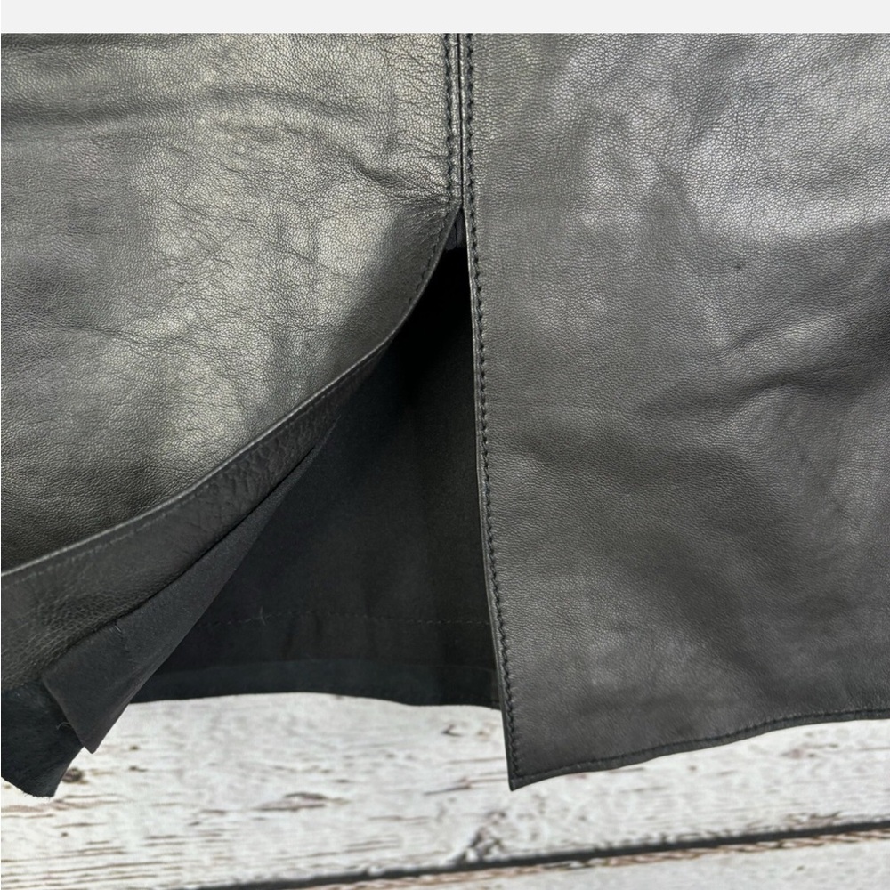 Black Genuine Leather Skirt Halogen by Nordstrom - Picture 4 of 8